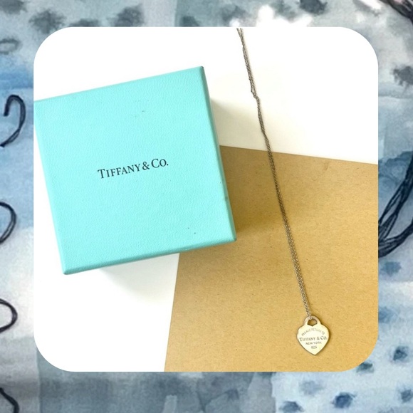 🌀please return to Tiffany & Co. 925 classic heart pendant silver necklace - Picture 1 of 13